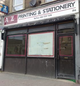 Before conversion, the stationery shop