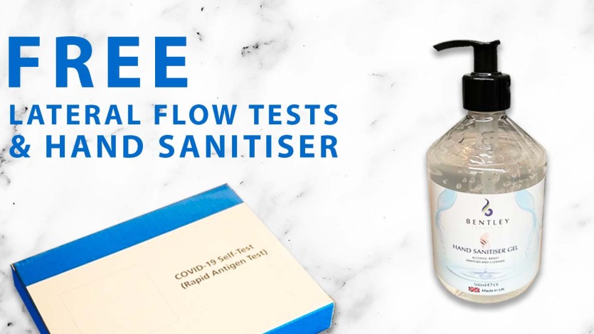 Free COVID-19 Lateral Flow Tests & Hand Sanitiser